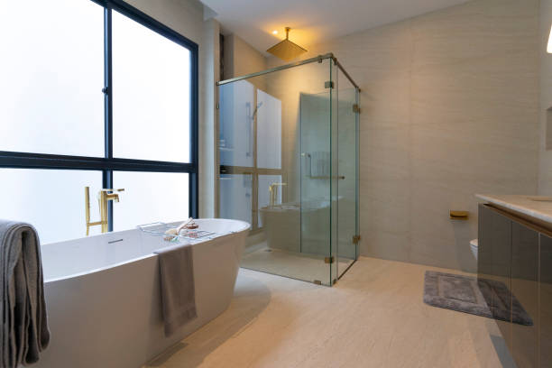 istock Modern luxury bathroom interior of a luxury home. 1991775938