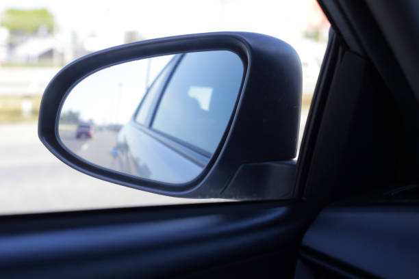 istock Rear view mirror of car 1991799061