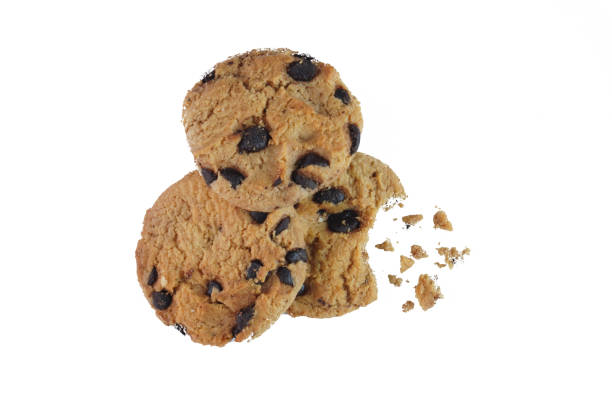 istock Chocolate chip cookies isolated on white background 1991860373