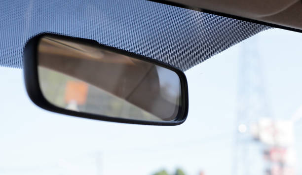 istock Rear view mirror of the car 1991864178