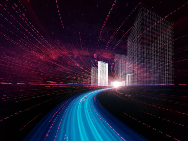 istock Financial district in smart city in technology 1991884461