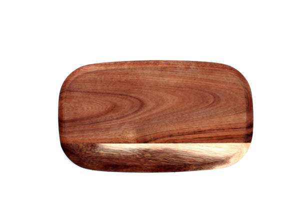 istock Wooden cutting board on white background. 1991895399