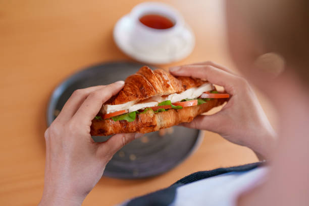 istock Croissant sandwich with mozzarella cheese 1991904098