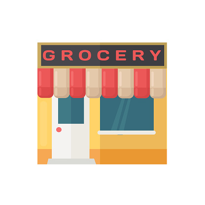 Grocery store icon clipart isolated vector illustration