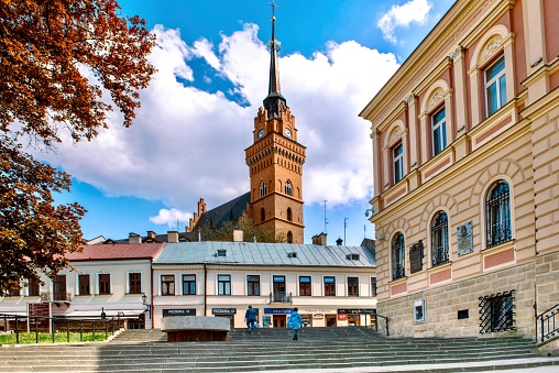 Tarnow, Poland - May 9, 2023: The city of Tarnow is not only the unique beauty of the Old Town, which has preserved medieval streets, architectural masterpieces of Gothic and Renaissance.