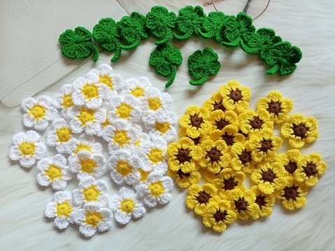 crochet flowers handmade craft diy, flowers For illustrations of handicrafts, background texture