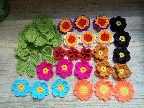 crochet flowers handmade craft diy, flowers For illustrations of handicrafts, background texture