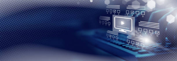 istock E-learning, education, online exam concept. Choose correct answer. Education internet online digital technology concept 1992045062