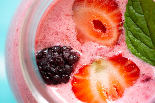 Strawberry Smoothie.close-up