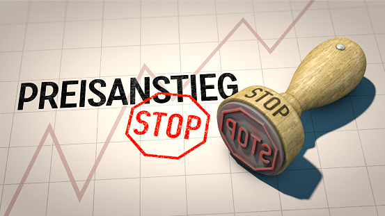 Symbolic image: Stop the price increase (German: Preisanstieg)