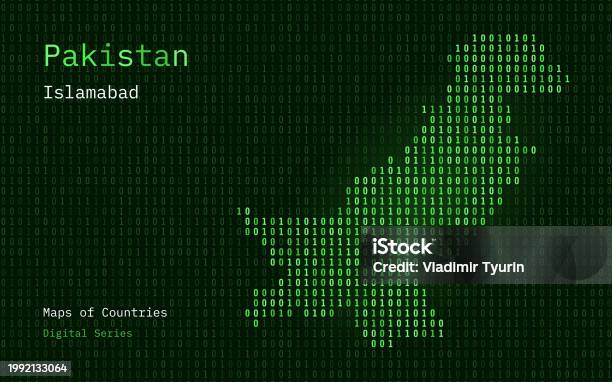 Pakistan Mehwise Api Pakistan Map Shown In Binary Code Pattern Tsmc Matrix Numbers Zero One ...
