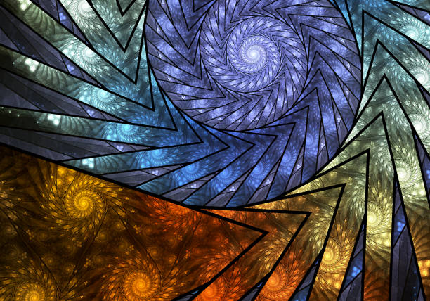 istock Infinite spiral galaxies. Abstract geometric fractal art. 1992140462