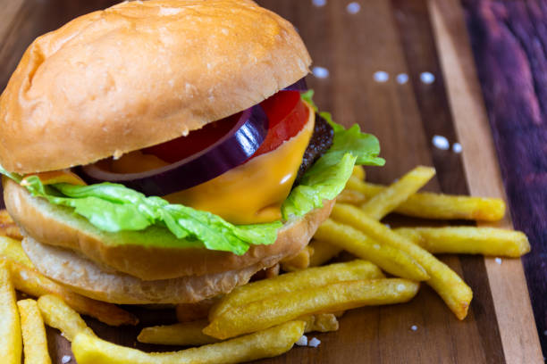 istock Cheeseburger and french fries 1992149402