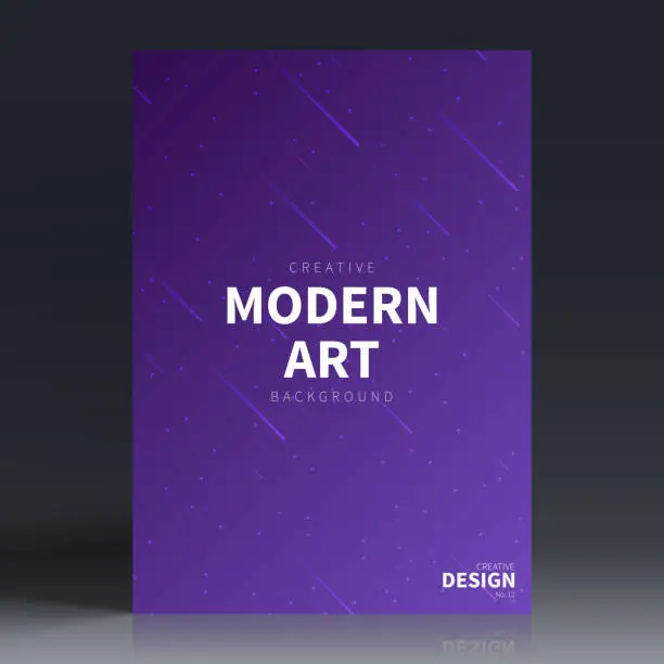 Vector illustration of Brochure template layout, Purple cover design, business annual report, flyer, magazine