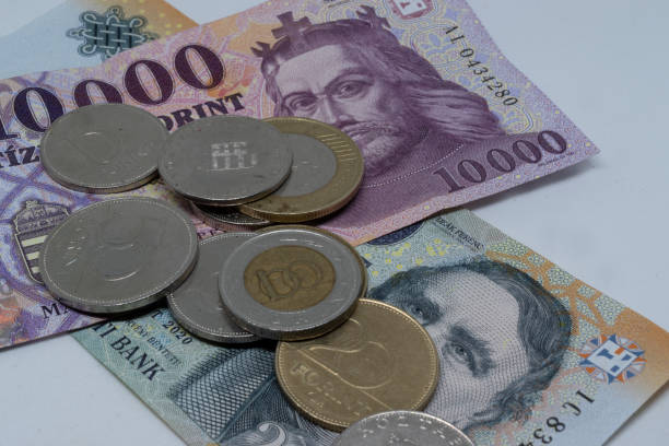 istock Hungarian forint banknotes and coins 1992204492