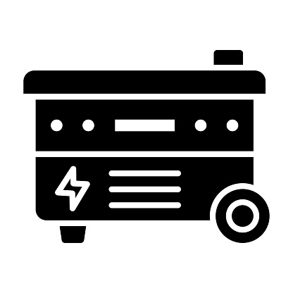 Electric Generator icon vector image. Can be used for Electrician Tools.