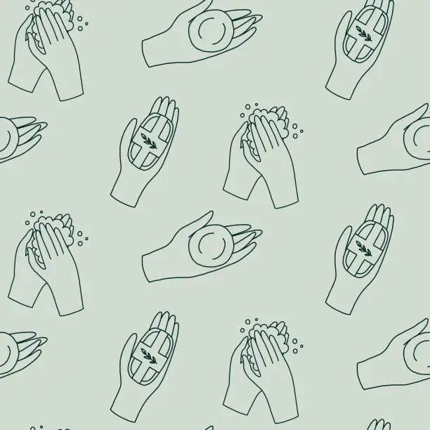 Vector illustration of Hand Soap Pattern