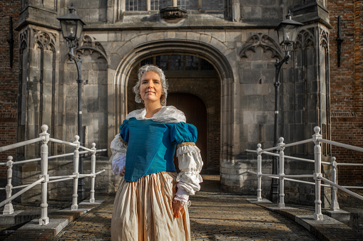 Stamford, Lincolnshire, England, UK - August 21st 2021: Actors in Elizabethan costume at Burghley House, Stamford, Lincolnshire