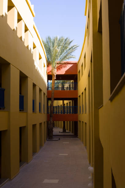 istock Connecting bridge between two buildings in a hotel 1992335989