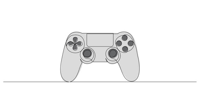Self drawing animation of continuous single line game controller.