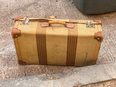 Metal modern briefcase isolated on a white background