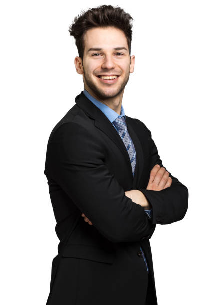 istock Young manager portrait isolated on white 1992370546
