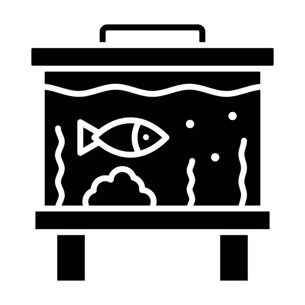Vector illustration of Fish Tank Icon