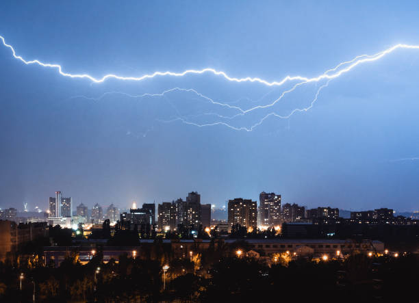 I saw the thunderstorm coming so I set my camera on tripod and made it continuously shoot part of the horizon.