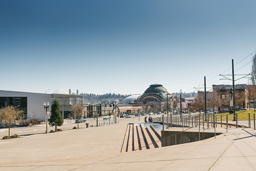 Tacoma, Washington, USA. March 2021. View of the old railway station