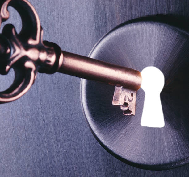 istock Door lock, key in the lock 1992436836