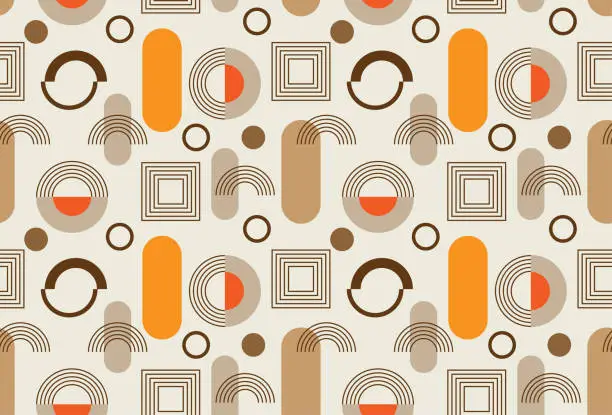 Vector illustration of Boho style geometric seamless pattern design