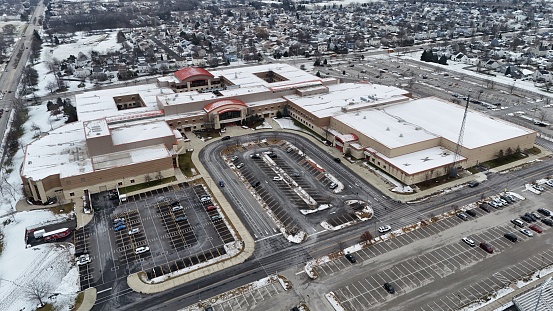 Bolingbrook, United States – January 09, 2024: Bolingbrook High School in Bolingbrook, IL during January.