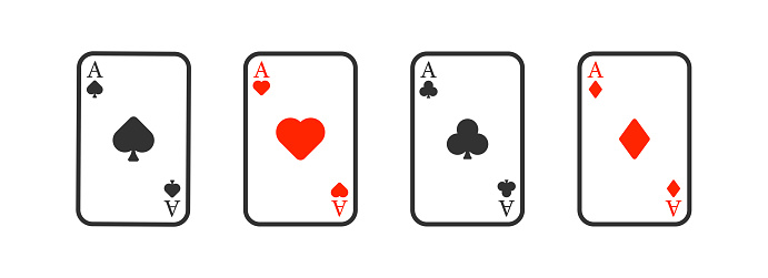 Poker card icon. Casino card game symbol. Gambling game. Vector isolated sign.