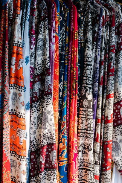 istock Colorful Traditional Thai Fabrics. 1992519076