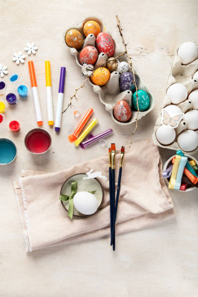 istock DIY Easter egg painting. Holidays and creativity. Tradition concept 1992528581