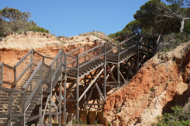 istock Wooden stairs as an architectural construction 1992536093