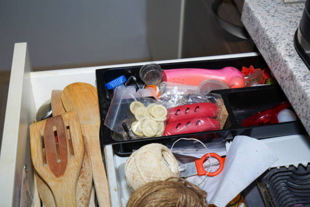 istock Drawers in the kitchen with useful and useless 1992537140