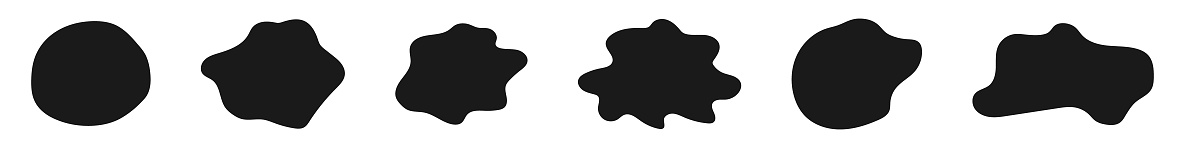 Shapes. Blob Shape. Black Shape. Liquid organic Shapes. Irregular liquid, Blob shape. Vector illustration