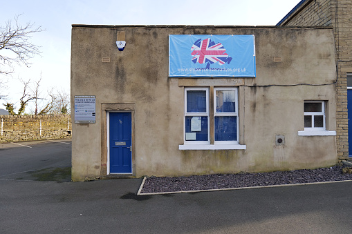 Shipley, UK : 02 07 2024 - Exterior of the old parliamentary constituency office for the conservative party in Shipley.