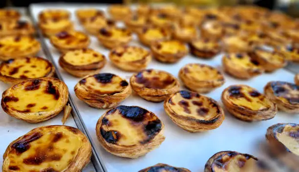 Photo of is a Portuguese egg custard tart pastry, optionally dusted with cinnamon. Outside Portugal, they are particularly popular in other parts of Western Europe