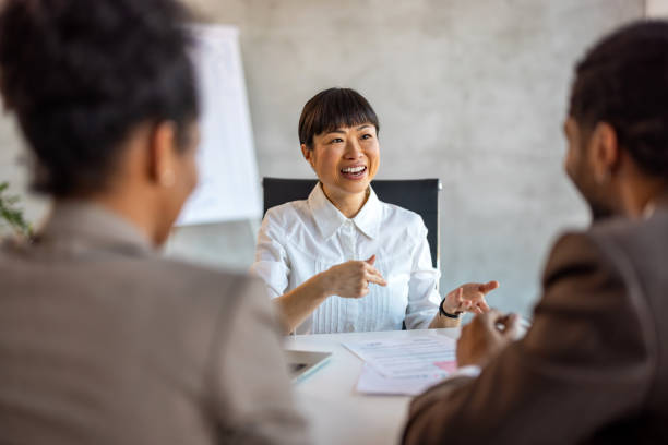 istock Businesswoman leading business presentation 1992573936