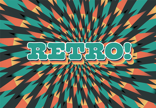 Retro Explosion Vibrant Retro Explosion Background With Bold Text Retro Stock ...