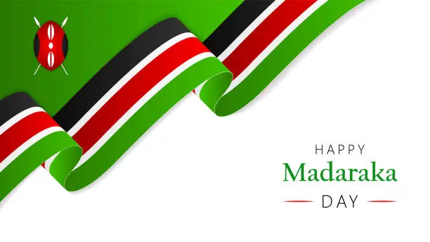 Vector illustration of Madaraka Day is a public holiday celebrated in Kenya on June 1st each year