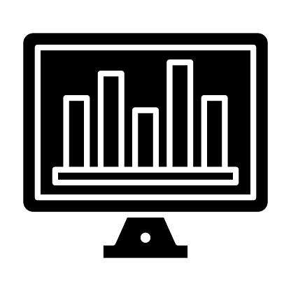 Online Bar Chart icon vector image. Can be used for ECommerce.