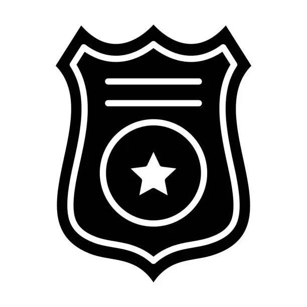 Vector illustration of Police Badge Icon