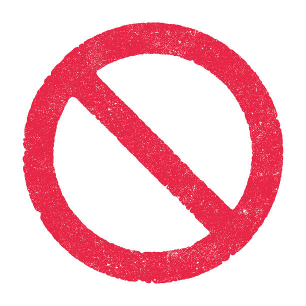 Forbidden sign red ink stamp Vector illustration of the Forbidden sign in red ink stamp exclusive stock illustrations