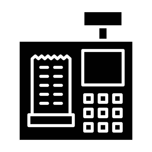 cash register icon - cashregister stock illustrations