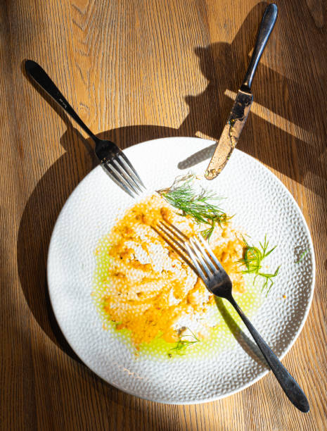 istock Dirty Plate, Empty Bowl after Dinner, Finished Lunch in White Restaurant Bowl 1992711556