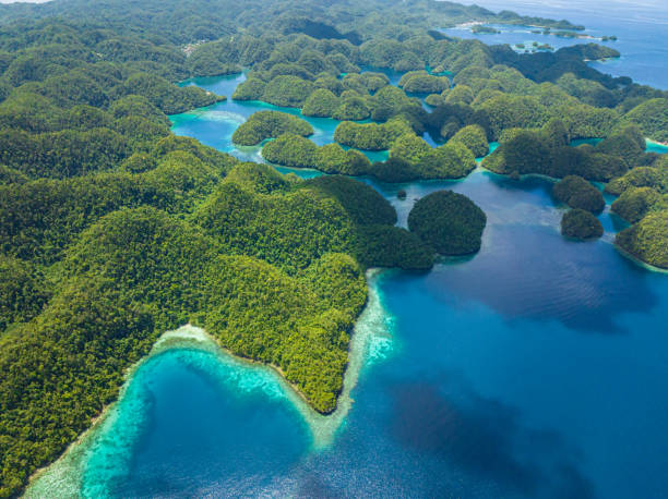 istock Top view of Bucas Grande Island. Philippines. 1992711577
