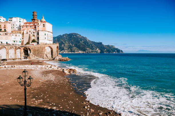 Amalfi Coast, traveling in Italy, landscapes and nature. stock photo